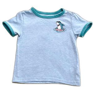 Cat & Jack Baby Boys Graphic Print Shark Tee Short Sleeve T-Shirt Size 18M